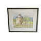Aquarelle pigeonnier de Camboulan Aveyron signé Annick Mesnil