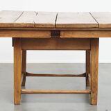 Square Antique Elm Dining Table