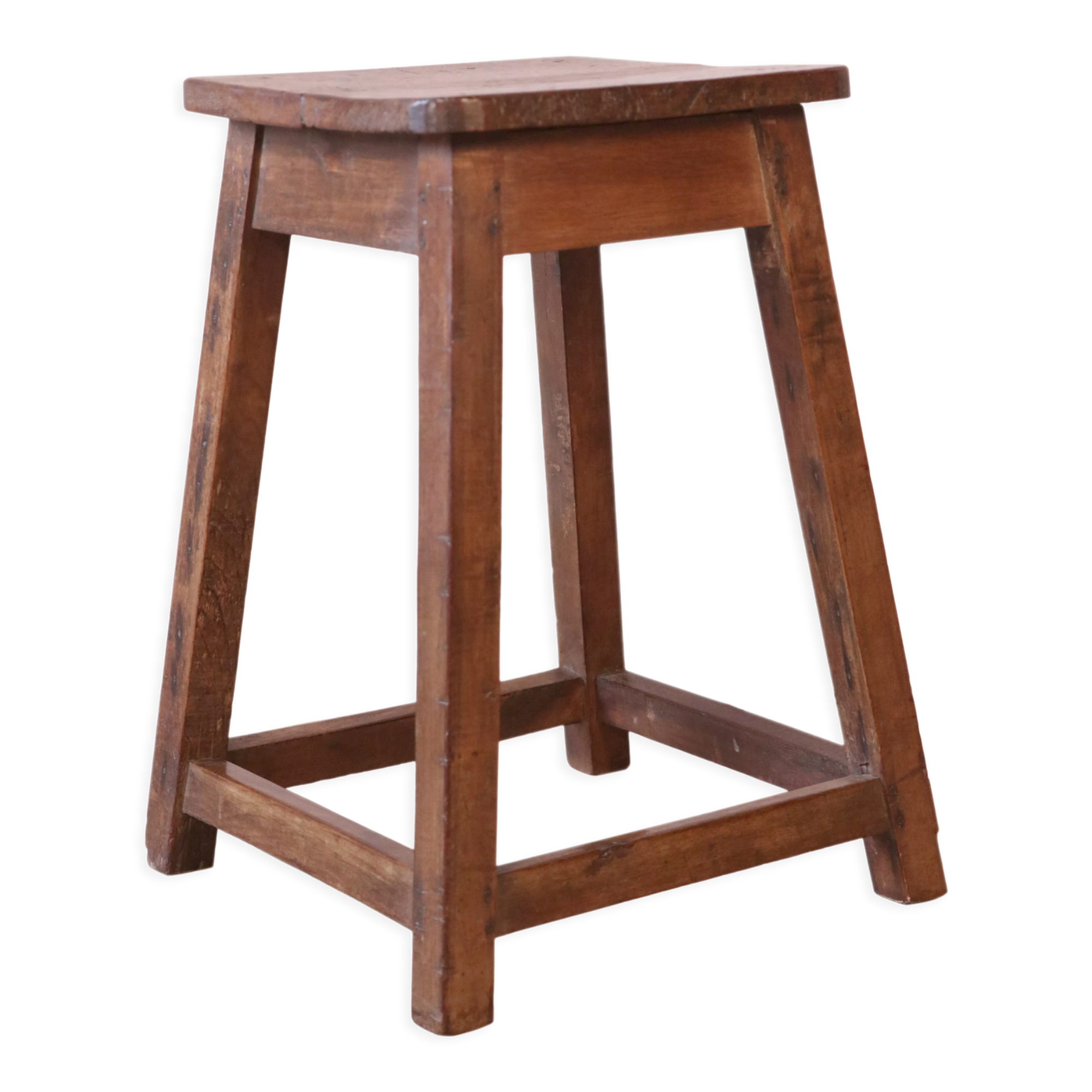 Old Burmese teak workshop stool