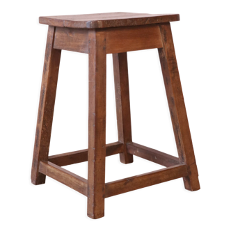 Old Burmese teak workshop stool