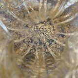 Empty pocket, Murano, Archimedes Seguso, yellow, gold, bubbled, stylized flower-forming, blown glass, Italy