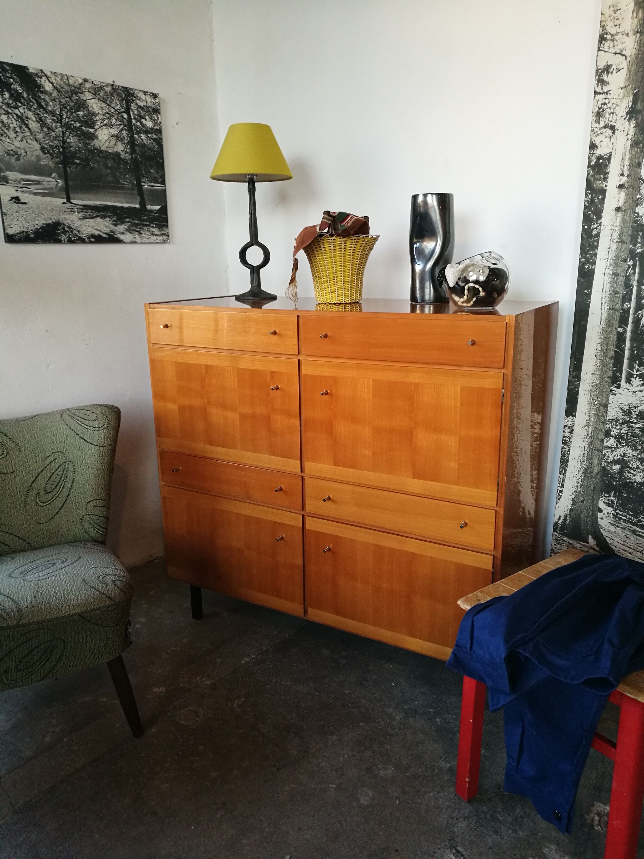 Buffet 1970 in blond wood