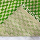 Tapis berbère vert en laine fait main 300 X 200 CM