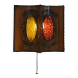 Applique murale Accolay en cuivre et résine 1950’s