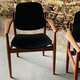 Pair of arne Vodder armchairs - fd-184