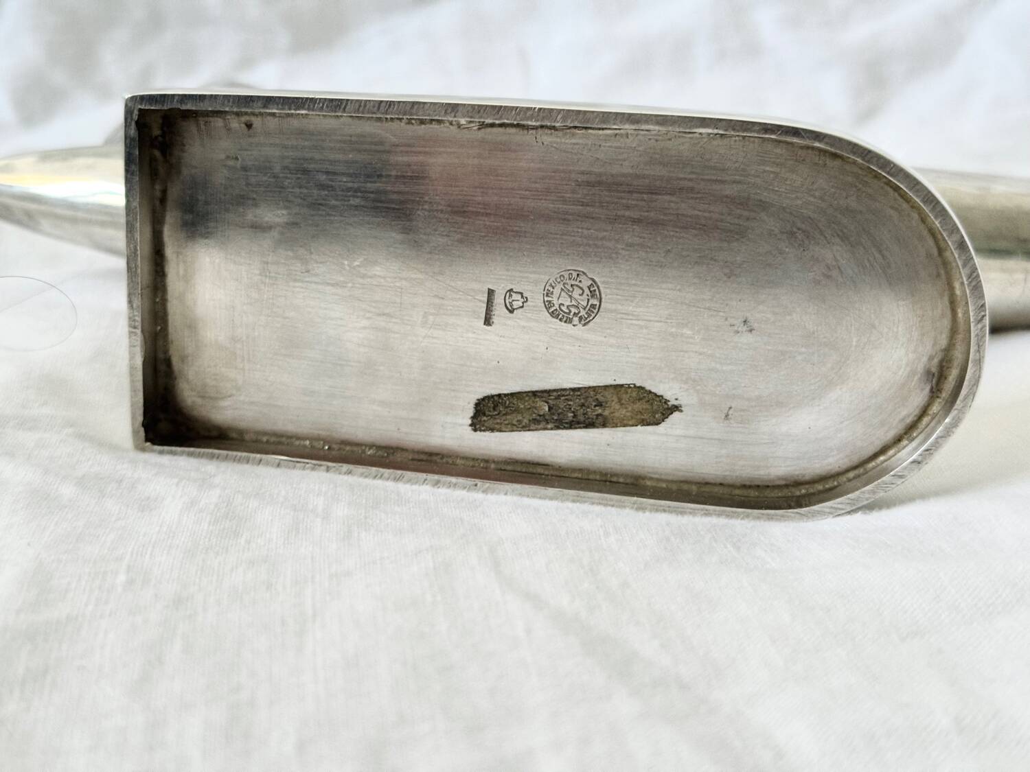 Art Deco solid silver candle holder