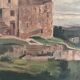 Castelet du pays Cathare, huile sur toile ancienne