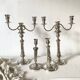 Paire de chandeliers et bougeoirs modulables style anglais