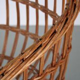 1950s Rattan Cradle from the Netherlands