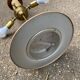 Art Deco floor lamp in solid wood and gilded brass