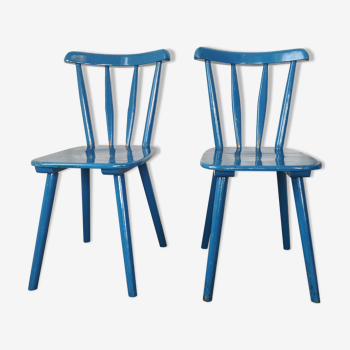 Paire de chaises à barreaux scandinaves