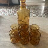 Amber carafe + glasses