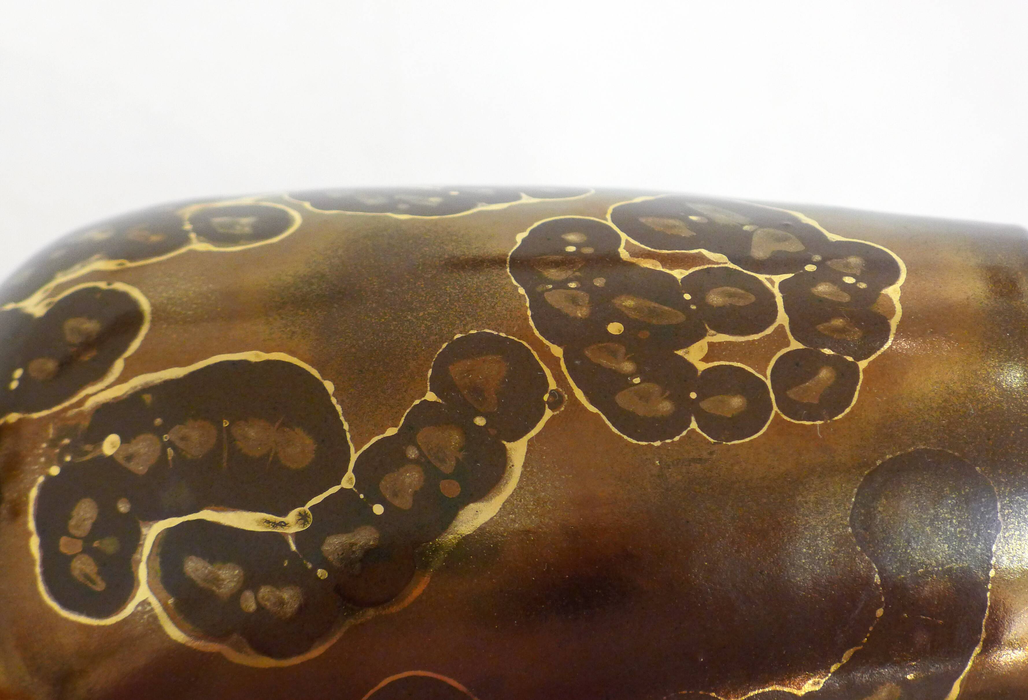 L. Brisdoux gilded copper vase