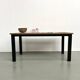 Solid oak dining table from the 70s with metal legs