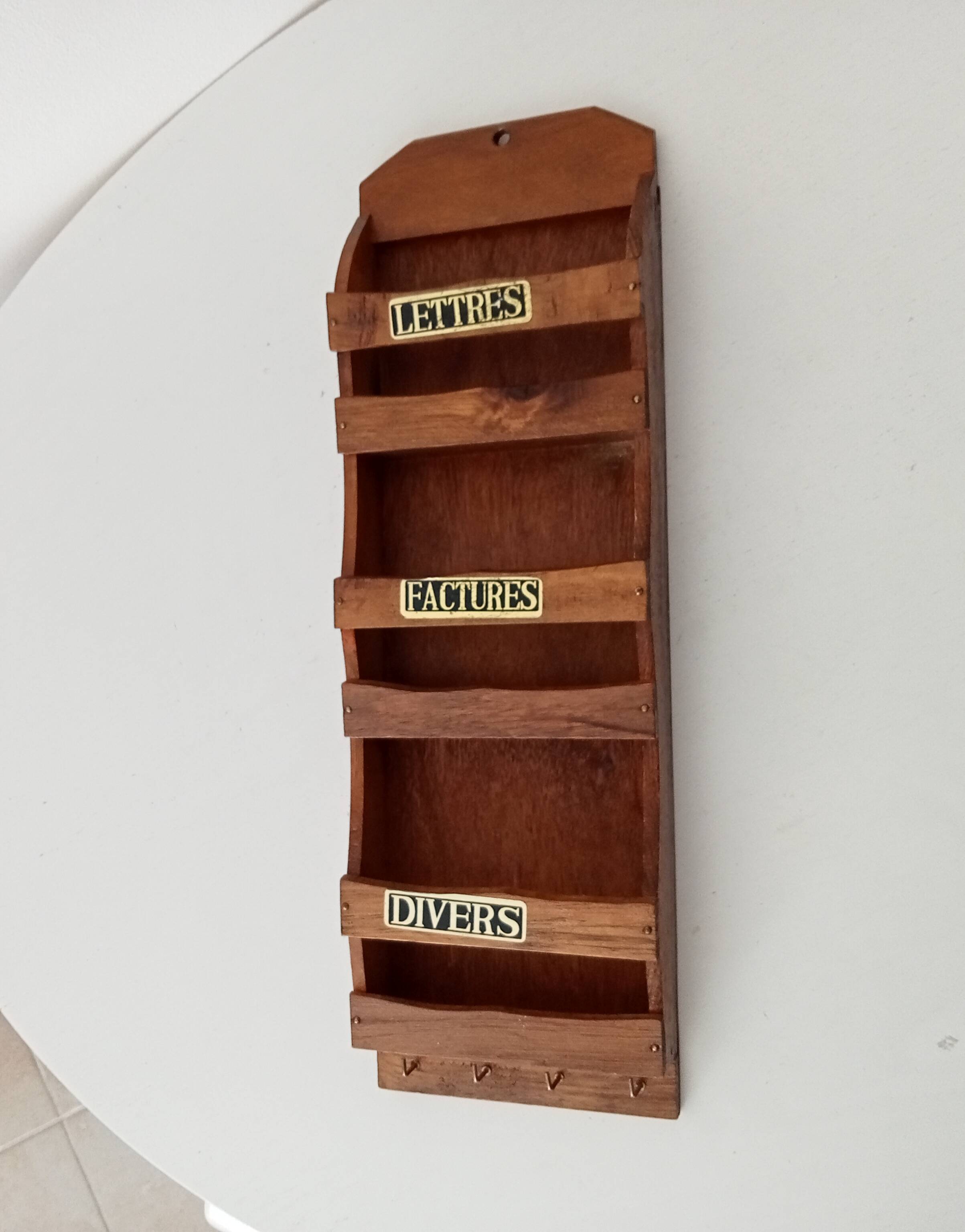 Wall mail holder key holder vintage 60s