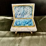 Ashtray, blue-grey marble box from the 1960s, vintage Italy.