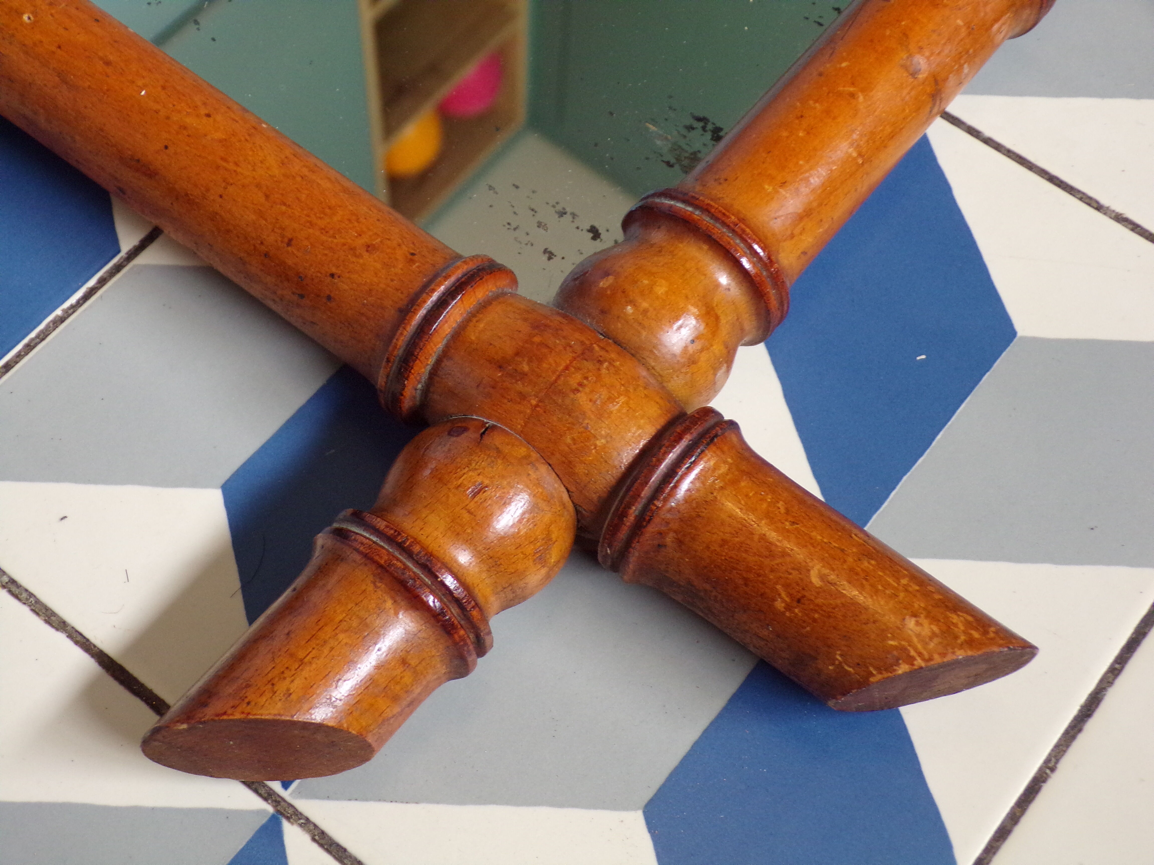 Mirror 1900 imitation bamboo 47X58cm