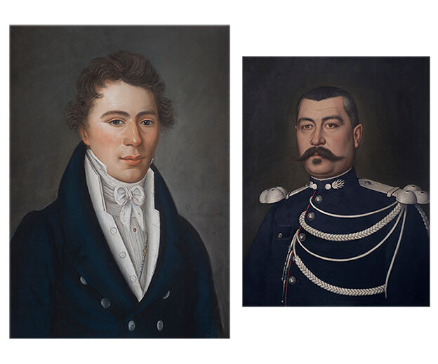Duos of old portraits - art print