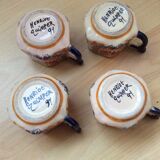 Set of 4 Henriot Quimper cups
