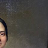 Oil on canvas by charles fournier portrait of femme au camee 1840