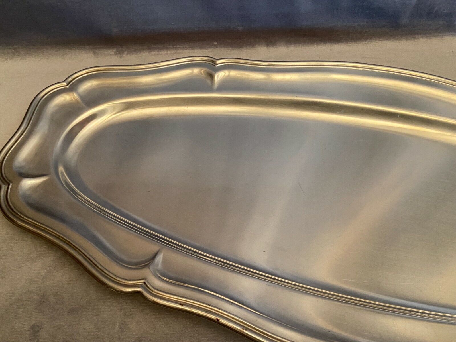 Plat à poisson inox modèle filet Louis XV 59,5 cm