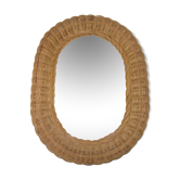Miroir vintage en rotin