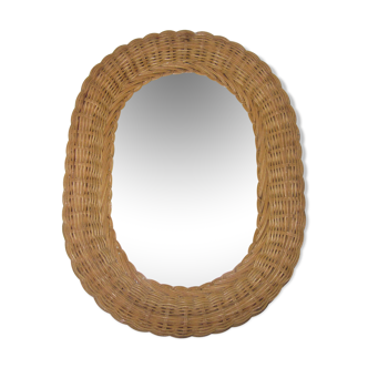 Vintage rattan mirror
