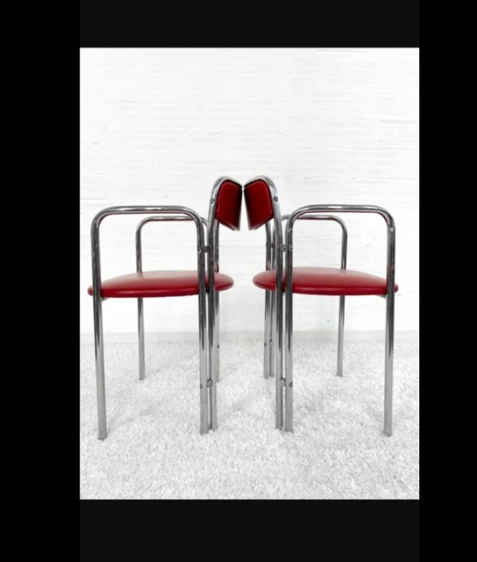 Set 4 mid century dining chairs