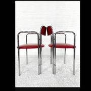 Ensemble de 4 chaises de salle à manger des années 50.