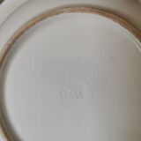 Set of 2 vintage soup plates in speckled black and white ceramic made in Italy