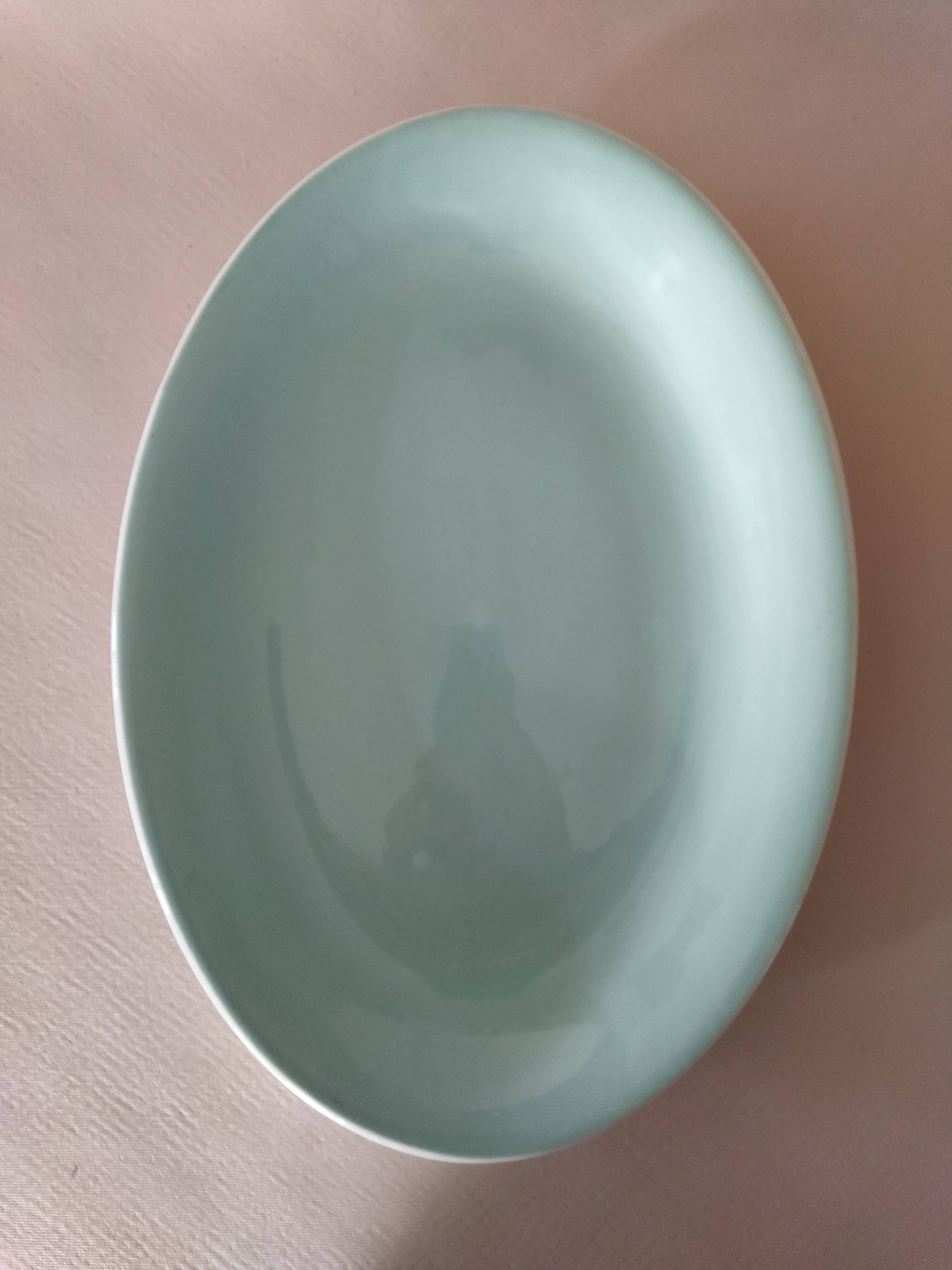Semi-porcelain dish Céranord celadon green