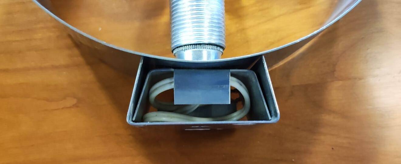 Vintage brushed aluminum wall lamp 1970s