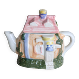 Vintage House-Shaped Slush Teapot - Pastel Colors
