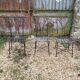 3 chaises de jardin en fer forgé