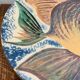 Large dish with fish decoration Puigdemont Spain