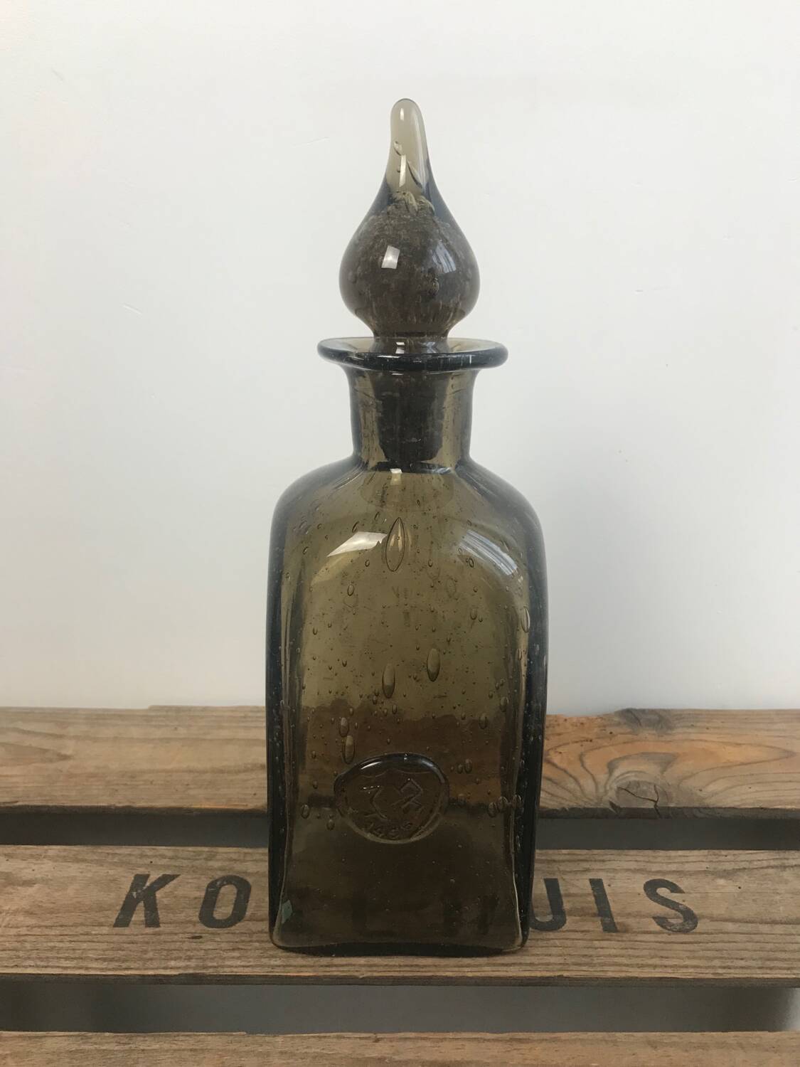 Old carafe from the 60s/70s in bubbled glass