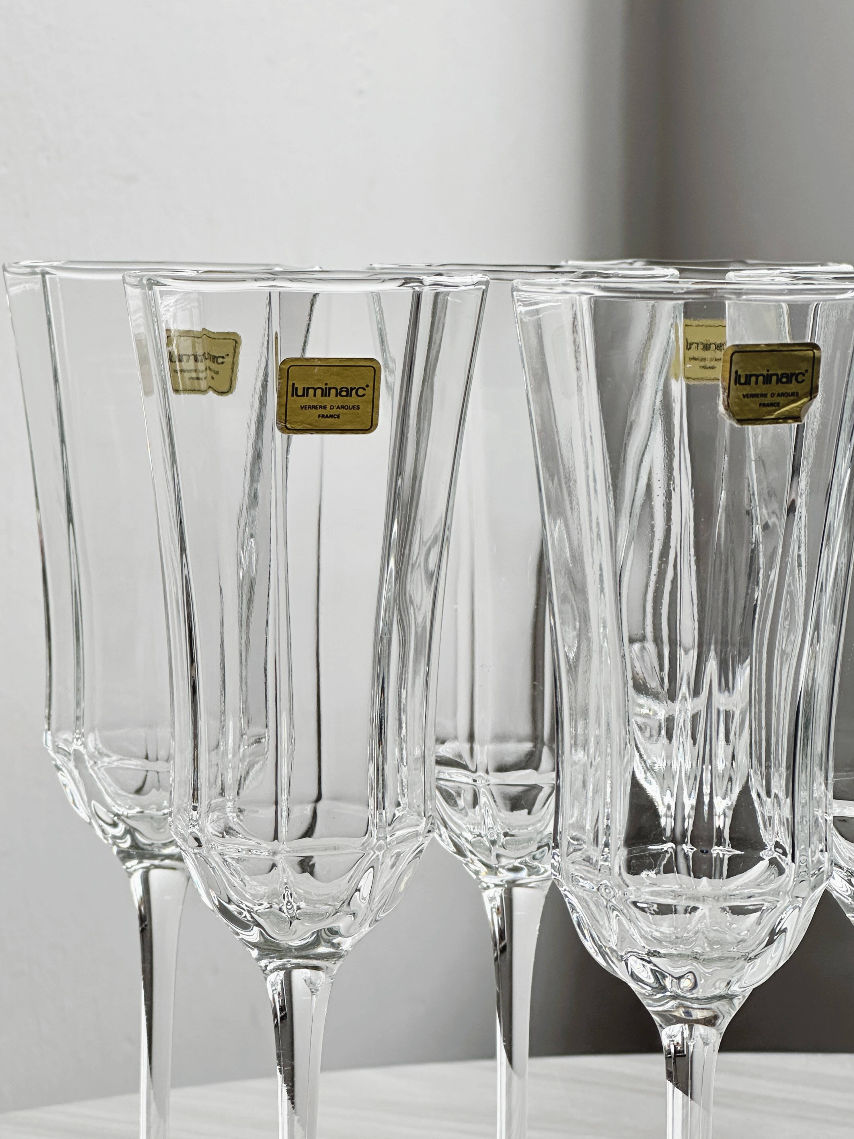 Set of 6 vintage champagne flutes
