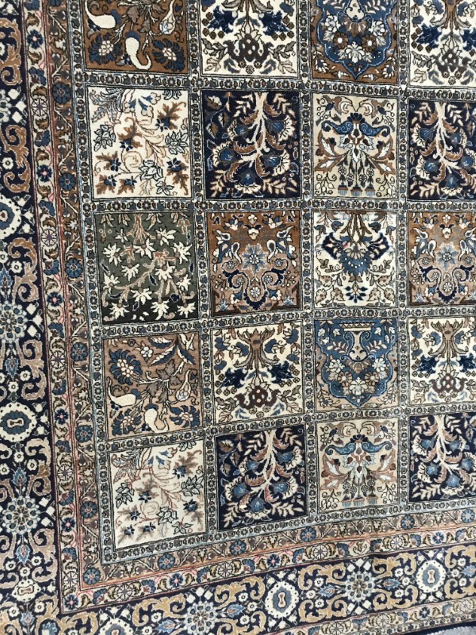 Old Persian Ghoum handmade carpet 207 X 303 cm