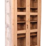 Old Burmese teak showcase white-ecru patina