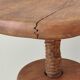 Adjustable vintage workshop stool made of solid wood