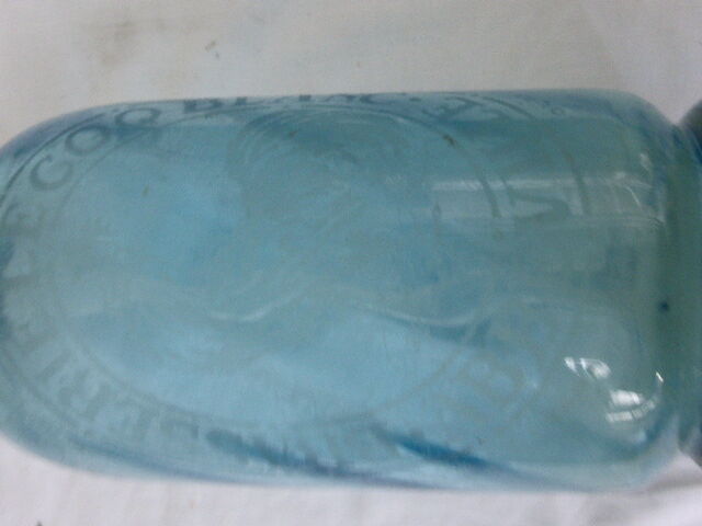 Elegant twisted blue glass Siphon