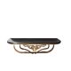 Console D’Applique Murale Années 50 en Métal Doré avec Plateau Miroir