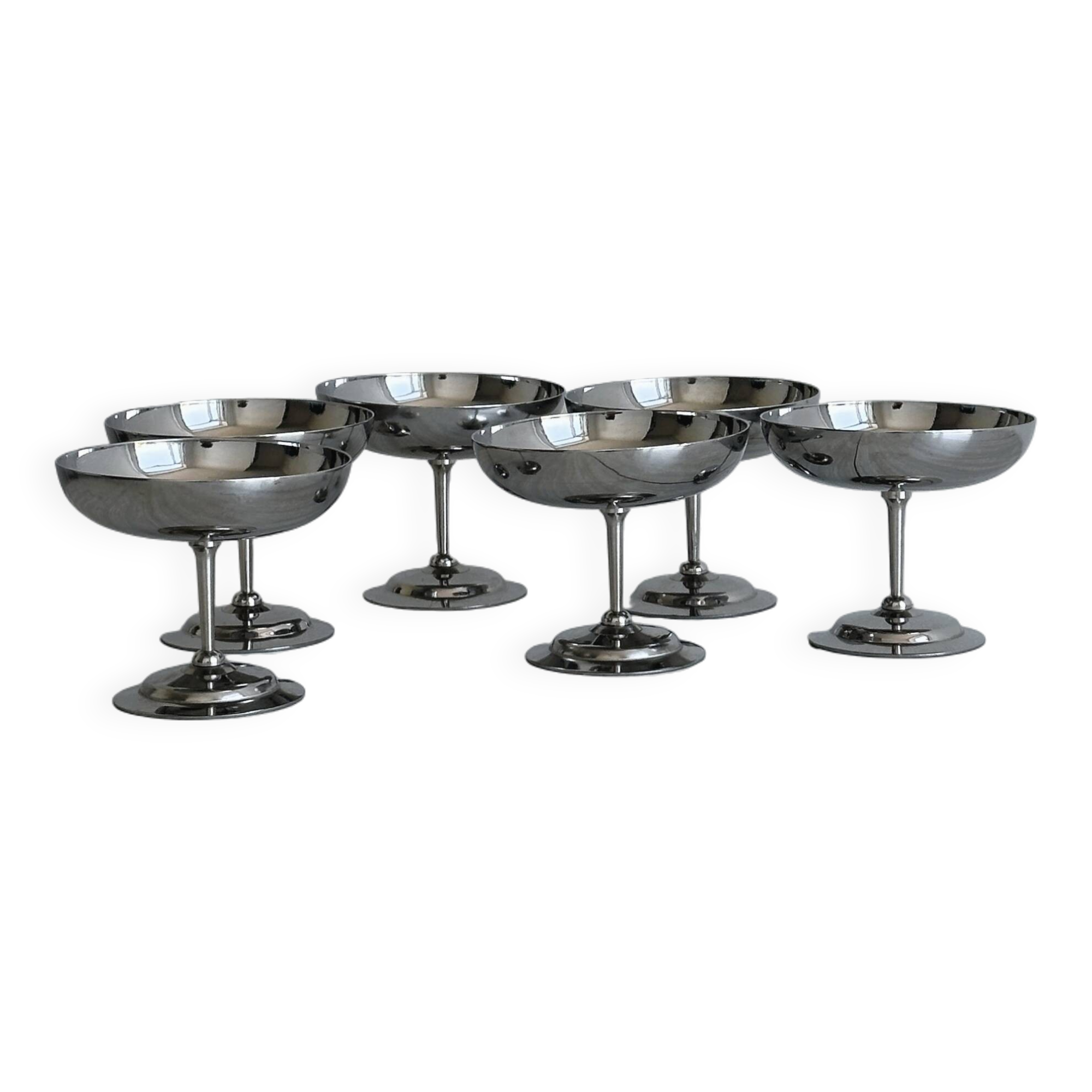 6 stainless steel cups