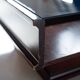 Vintage Mahogany Coffee Table with Glass Top – 1970s