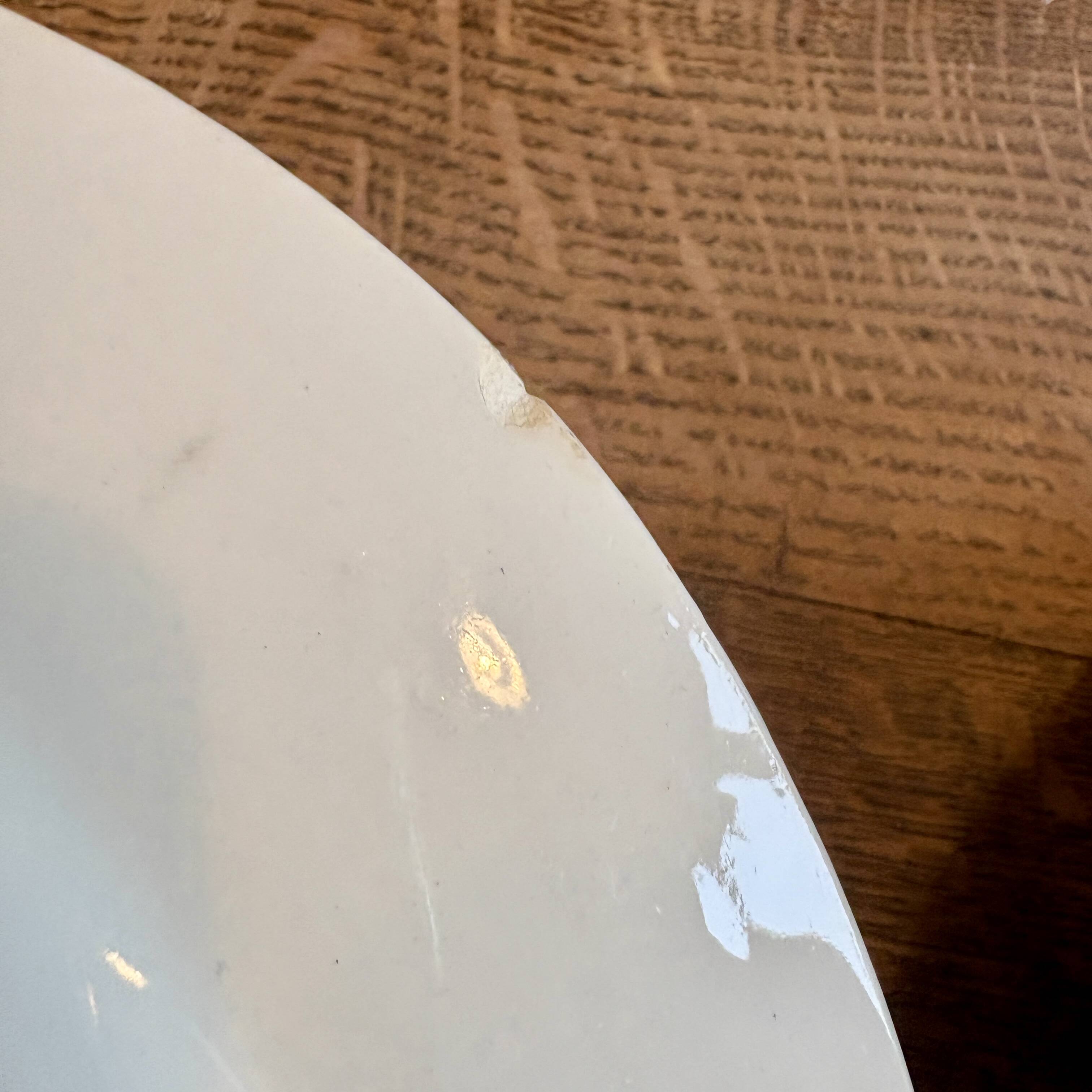 Set of 12 antique Gien red and gold dinner plates.