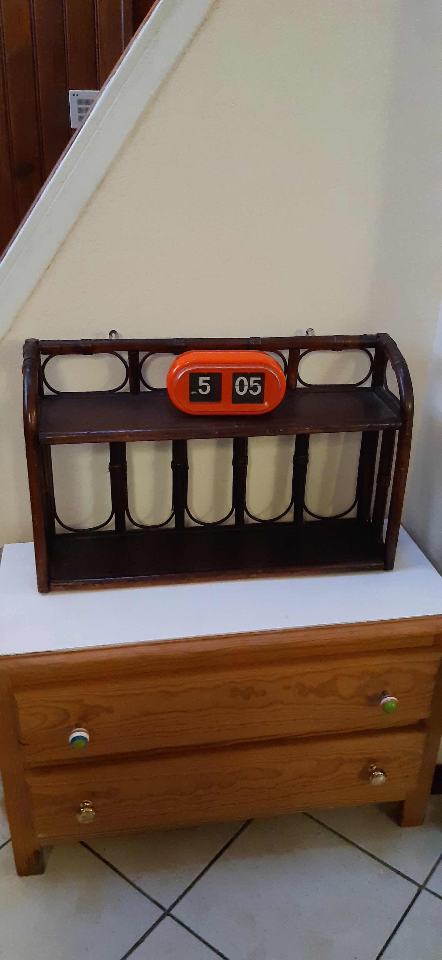 Rattan wall shelf 2 shelves