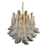 Clear “Selle” Murano Glass and Gold 24k Candlestick