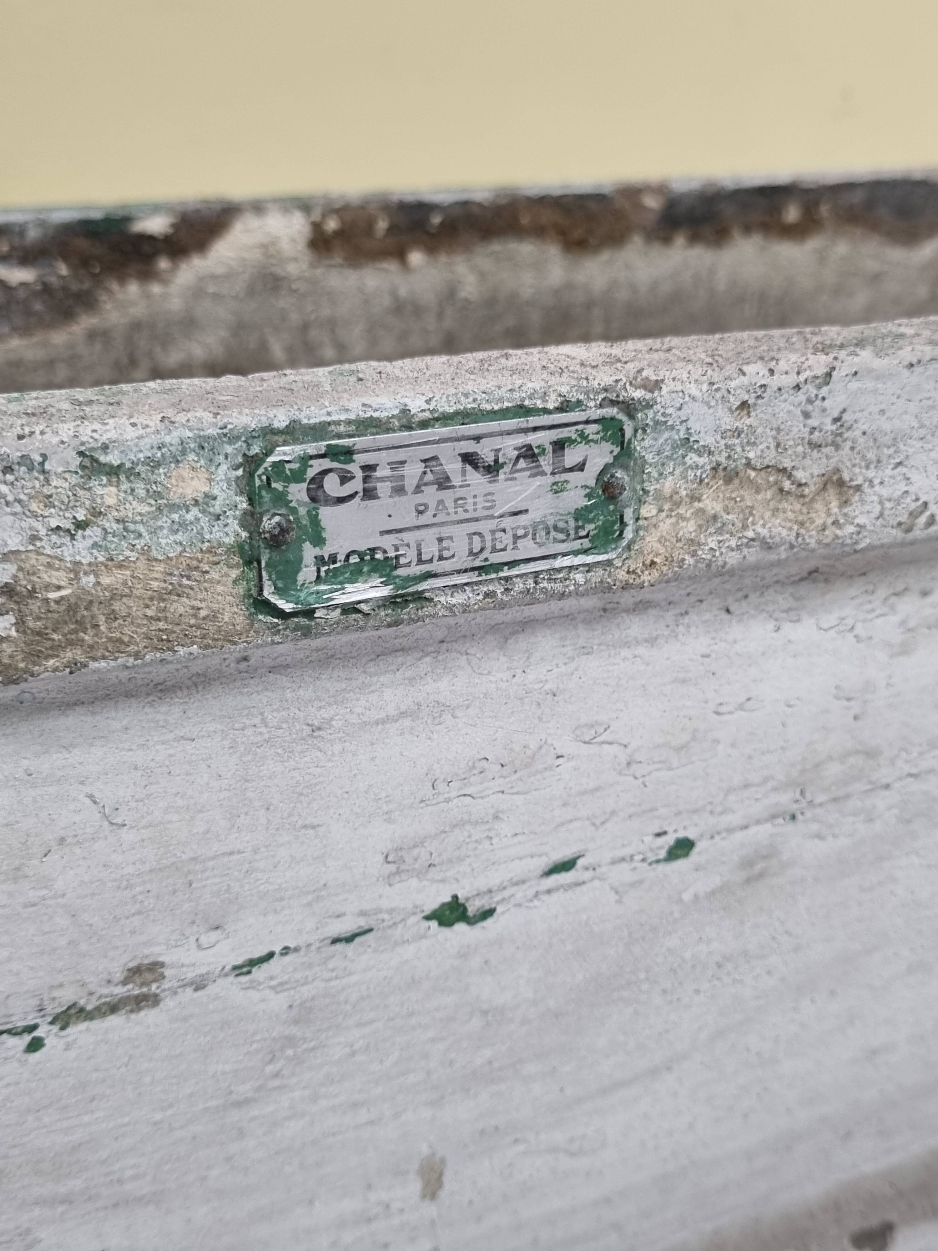 Vintage concrete planters "Chanal Paris", 55 cm