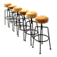 Set of six cast iron bar stools 1970s
