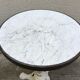 Old marble round bistro table